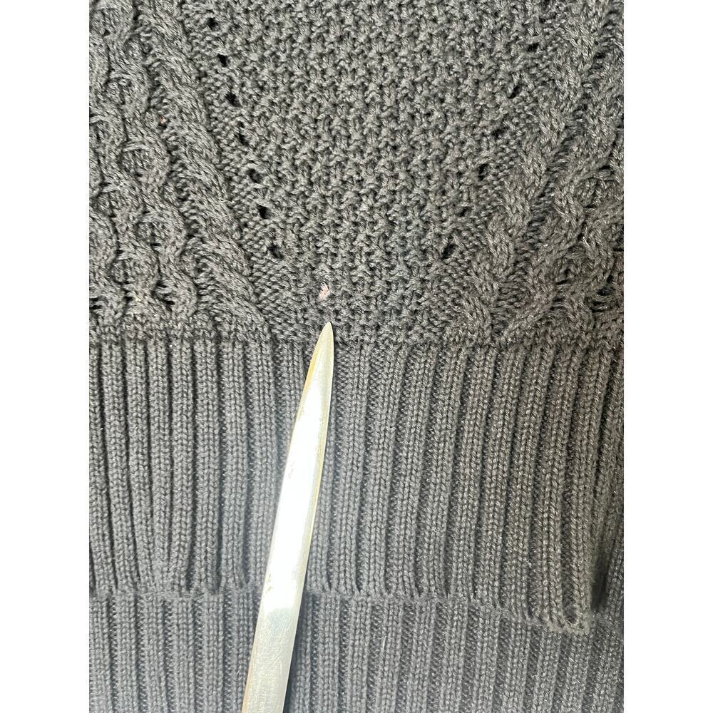 Cleobella Black Cotton Slouchy Long Sleeve Sweater sz M Boho Minimalist Ballet - Picture 6 of 8